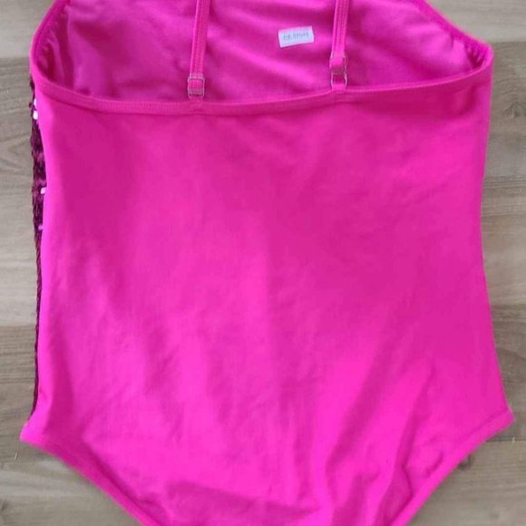 Girls sz 14-16 juicy couture pink sequin swimsuit - Picture 2 of 3
